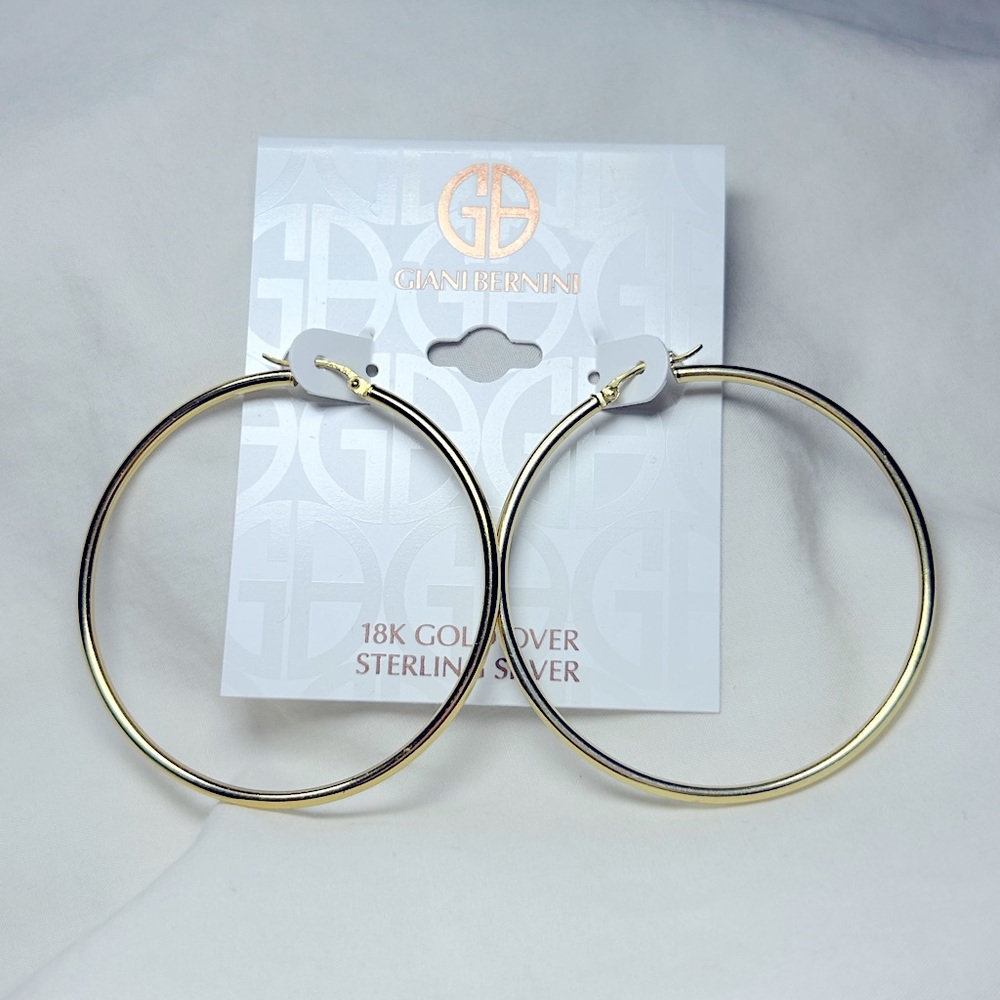 Silver and Gold Giani Bernini hoop earrings!!